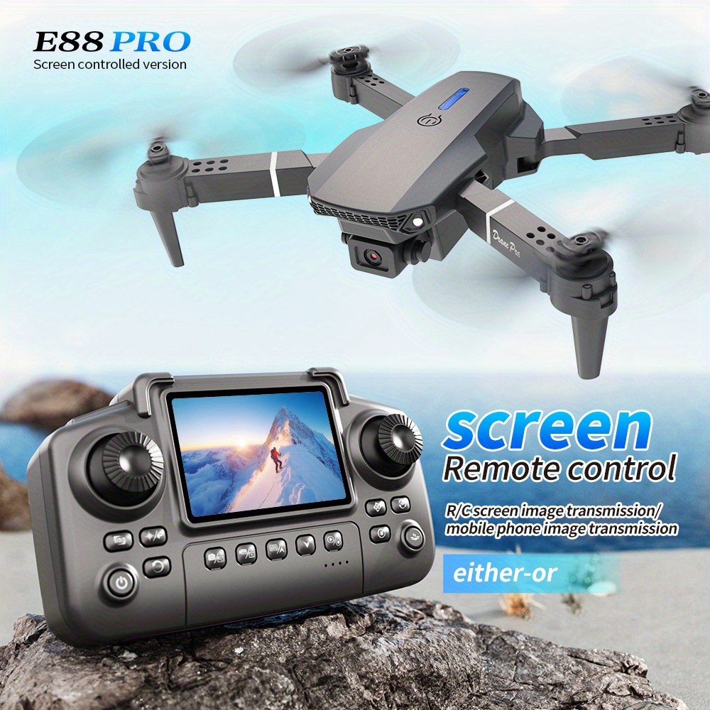 E88 화면 제어 기능, 고화질 듀얼 카메라, 8K,  - Drone E88 Rc Quadcopter 리뷰 및 가격